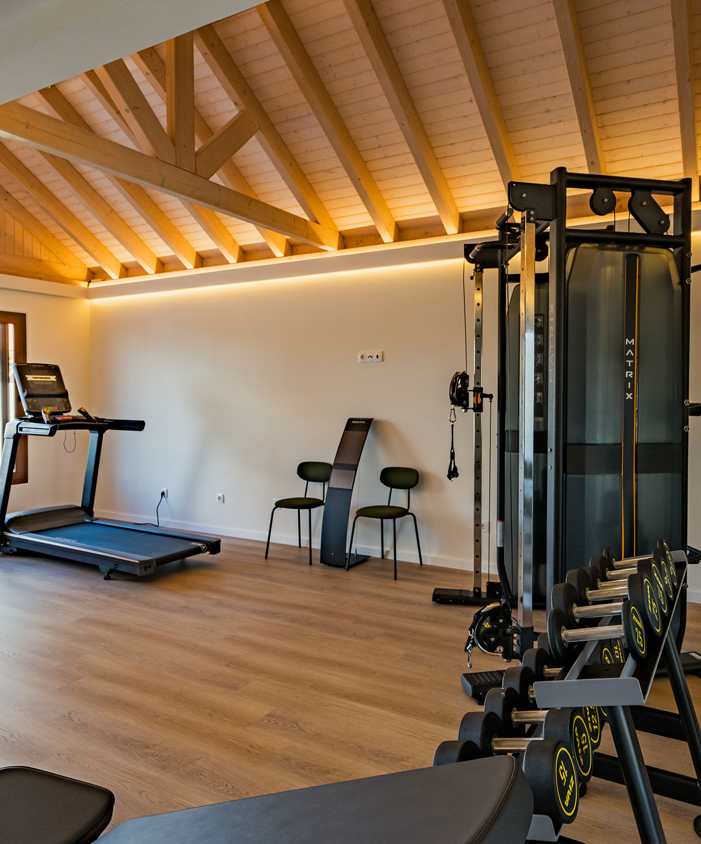 Moderne fitnessruimte van de villa's op 5 minuten van het strand van Comporta in Pestana Comporta Village Residences